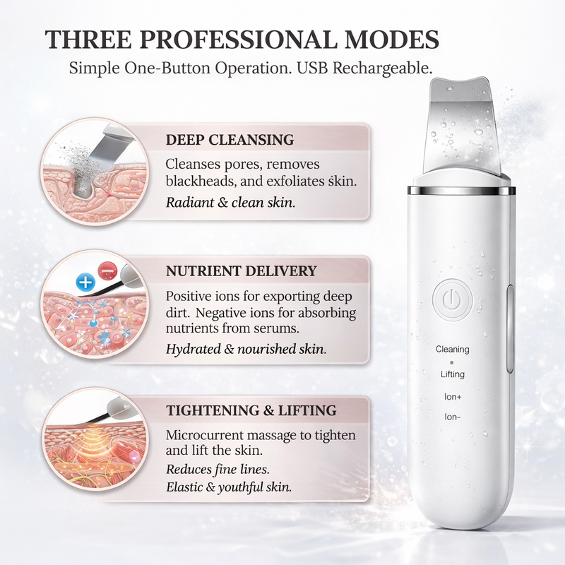 Ultrasonic Face Scrubber & Blackhead Remover