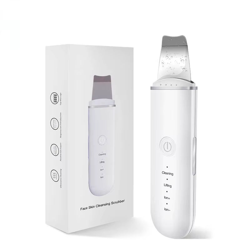 Ultrasonic Skin Scrubber Vibration Face Spatula Blackhead Remover Shovel Clean Cavitation Peeling Facial Lifting Skin Care