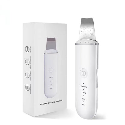 Ultrasonic Skin Scrubber Vibration Face Spatula Blackhead Remover Shovel Clean Cavitation Peeling Facial Lifting Skin Care